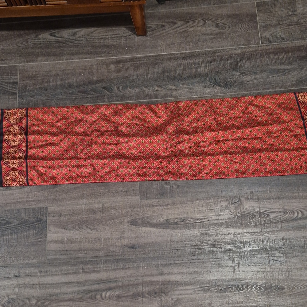 Smithsonian Institute Red Silk Vintage Scarf